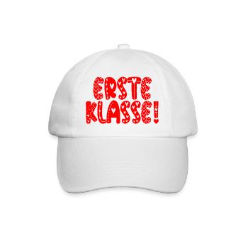 Komplimente Lob - Erste Klasse Schulanfang - Baseballkappe - Weiß/Weiß - Vorne