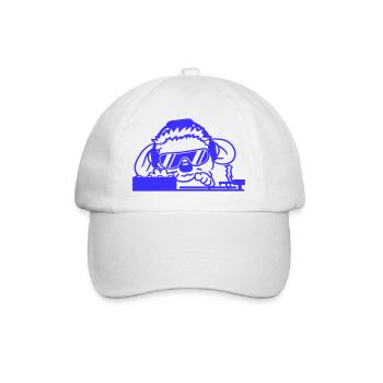 Lustiger Cooler DJ Igel Mischpult Party Musik Spaß - Baseballkappe - Weiß/Weiß - Vorne