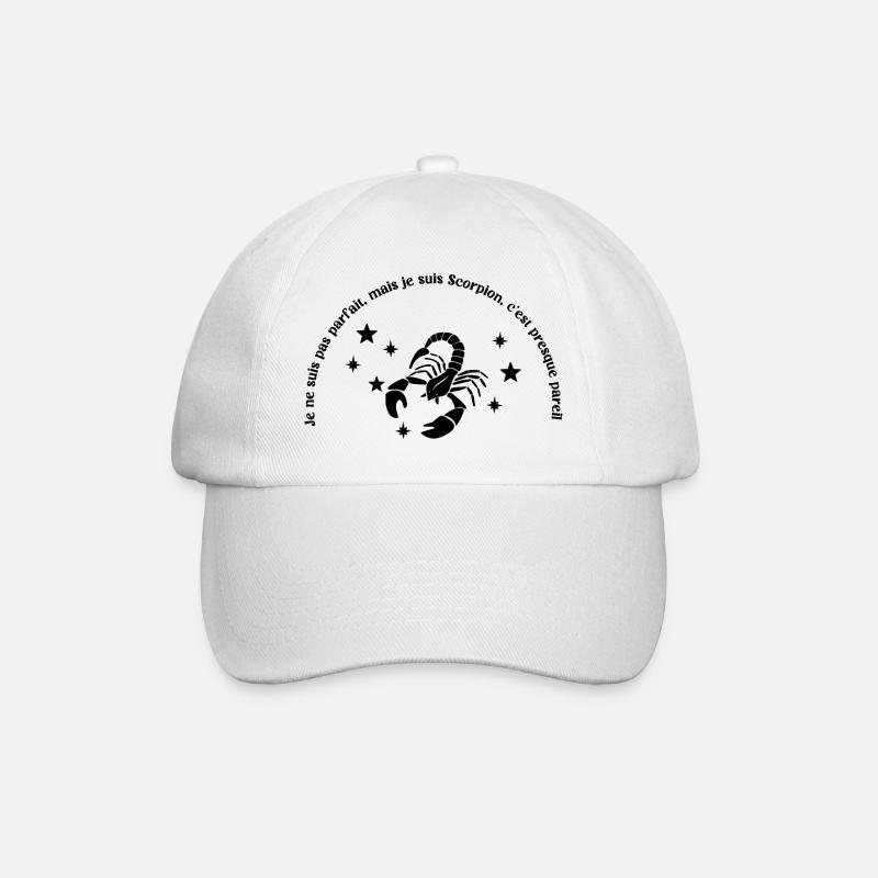 Ich bin nicht perfekt, aber ich bin ein Skorpion - Baseballkappe - Weiß/Weiß