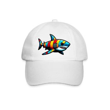 Shark - Baseball Cap - white/white - Front