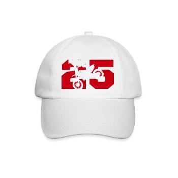 Moto 25 biker - Baseball Cap - white/white - Front