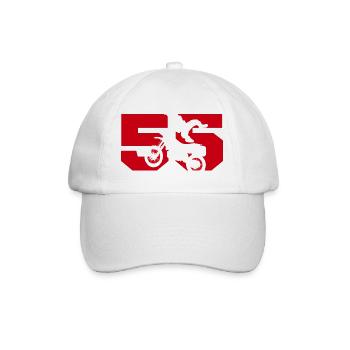 Moto 55 Biker - Baseballkappe - Weiß/Weiß - Vorne