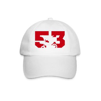 Moto 53 Biker - Baseballkappe - Weiß/Weiß - Vorne