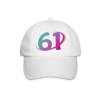 Number 61 multicolor - Baseball Cap - white/white - Front