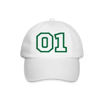 Numéro 1 sport vert - Casquette classique - blanc/blanc - Devant