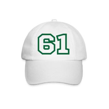 Number 61 sport - Baseball Cap - white/white - Front