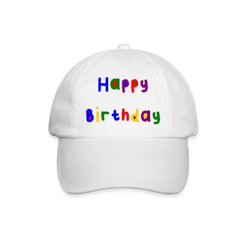 HAPPY BIRTHDAY. HAPPY BIRTHDAY. BIRTHDAY. - Baseball Cap - white/white - Front