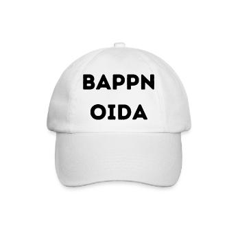Bappn Oida - Wiener Sprüche - Baseballkappe - Weiß/Weiß - Vorne