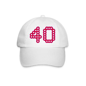 40. 40 YEARS. 40th ANNIVERSARY. 40 YEARS ANNIVERSARY. - Baseball Cap - white/white - Front