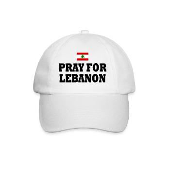 Pray for lebanon - Casquette classique - blanc/blanc - Devant