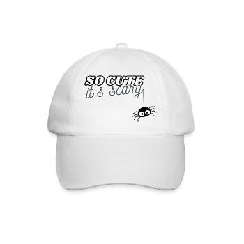 So cute it's scary Baby Halloween Saying - Baseball Cap - white/white - Front
