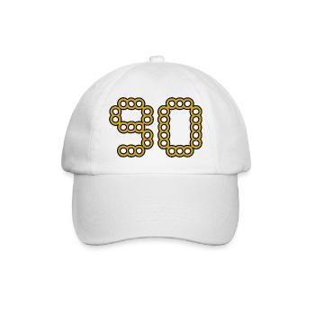90. 90 ANS. 90e ANNIVERSAIRE. ANNIVERSAIRE 90 ANS. - Casquette classique - blanc/blanc - Devant