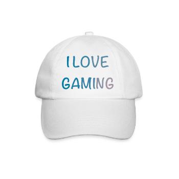 I Love Gaming Aquarell - Baseballkappe - Weiß/Weiß - Vorne