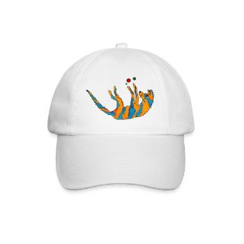 Stylo et papier loup magique jouant avec les dés D20 - Casquette classique - blanc/blanc - Devant
