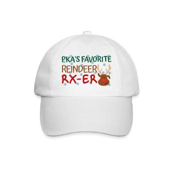 PKA Weihnachten favorite Reindeer - Baseballkappe - Weiß/Weiß - Vorne