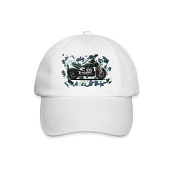 Cruiser // Custom // Motorcycle - Baseball Cap - white/white - Front