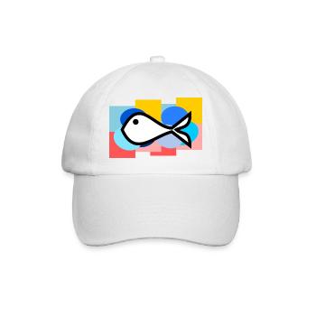 POISSON. MEMOIRE. SARDINE. POISSON D'AVRIL. MER - Casquette classique - blanc/blanc - Devant