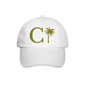 Lettre c vert Palm - Casquette classique - blanc/blanc - Devant