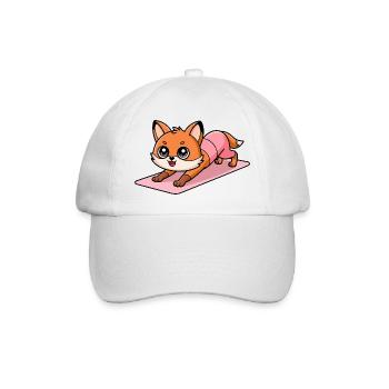 Fuchs Yoga - Baseballkappe - Weiß/Weiß - Vorne