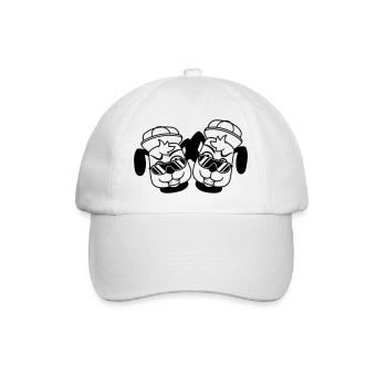 2 DJ chiens lunettes de soleil adolescent casquette casquette équipe - Casquette classique - blanc/blanc - Devant