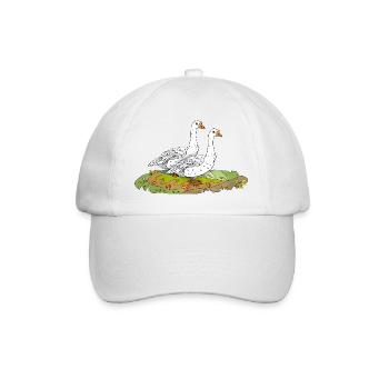 Geese - Baseball Cap - white/white - Front