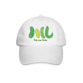 Choisissez votre cornichon : Art du concombre vert - Casquette classique - blanc/blanc - Devant