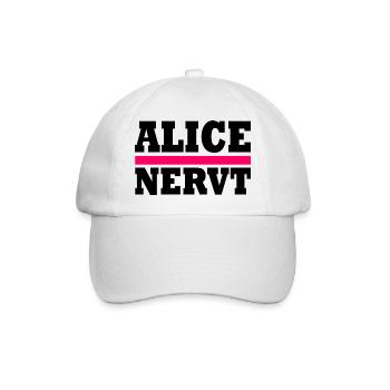 Alice nervt - Baseballkappe - Weiß/Weiß - Vorne