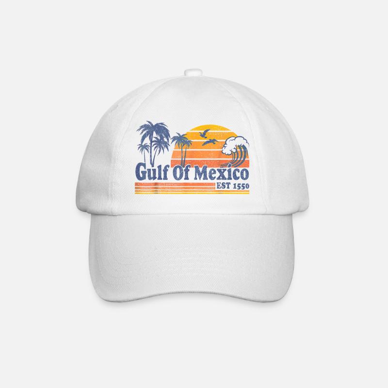 Gulf Of Mexico - Baseballkappe - Weiß/Weiß