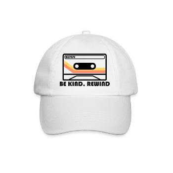 « Be Kind, Rewind » - Conception de 📼 bande - Casquette classique - blanc/blanc - Devant