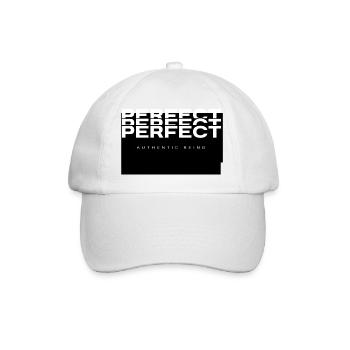Perfect Identity Bold Typography - Baseball Cap - white/white - Front