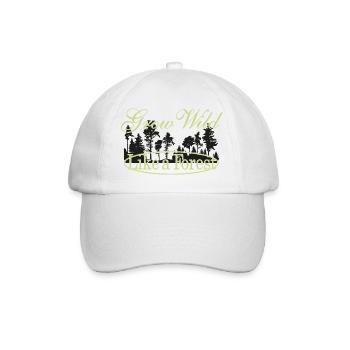 Wachsen wie ein Wald - Naturmotiv - Baseballkappe - Weiß/Weiß - Vorne