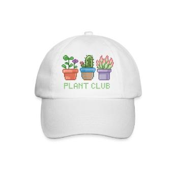 Pixel Plant Club Vibes - Baseball Cap - white/white - Front