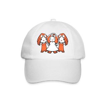 3 oiseaux équipe mariée filles trois petites amies mariage - Casquette classique - blanc/blanc - Devant