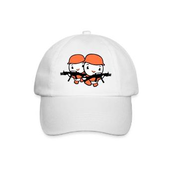 2 canards soldat soldat soldat professionnel casque pistolet courses - Casquette classique - blanc/blanc - Devant