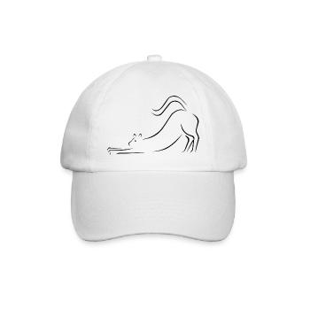 Katze - Baseballkappe - Weiß/Weiß - Vorne