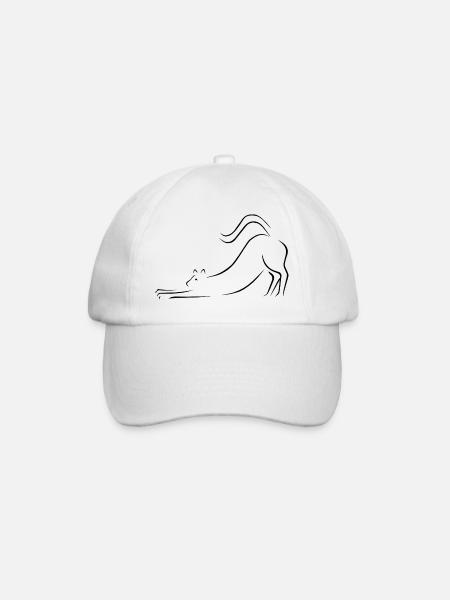 Katze - Baseballkappe - Weiß/Weiß