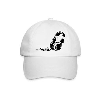 Musik - Baseballkappe - Weiß/Weiß - Vorne