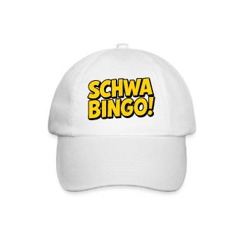 Schwabingo: Retro Wortwitz - Baseballkappe - Weiß/Weiß - Vorne
