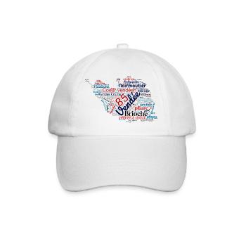 Fier d’être Vendéen – Cœur en Vendée - 85 - Casquette classique - blanc/blanc - Devant
