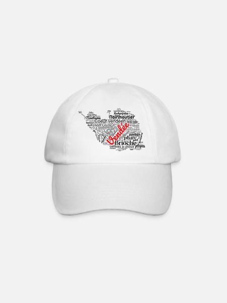 Fier d’être Vendéen – Cœur en Vendée – 85 - Casquette classique - blanc/blanc
