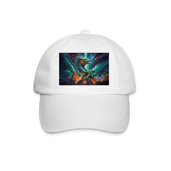 Quetzalcoatl, Aztec feathered serpent god of myth - Baseball Cap - white/white - Front