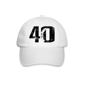 40 Number Leotard - Baseball Cap - white/white - Front