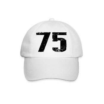 75 Number Leotard - Baseball Cap - white/white - Front