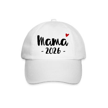 Mom 2026 Design for (expectant) mothers - Baseball Cap - white/white - Front