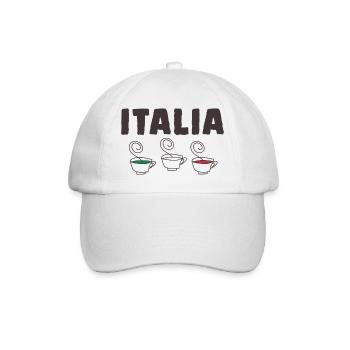 Drapeau italien drôle - Casquette classique - blanc/blanc - Devant