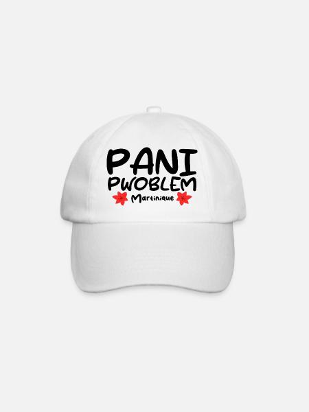 Martinique Antilles Pani Pwoblem Détente - Casquette classique - blanc/blanc