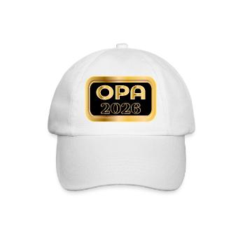 GRANDPA 2026 BABY ANNOUNCEMENT - Baseball Cap - white/white - Front