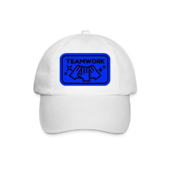 Symbol für Teamzusammenarbeit - Baseballkappe - Weiß/Weiß - Vorne