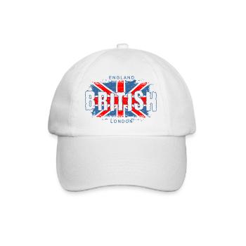 England British Flag Graphic Design - Baseball Cap - white/white - Front