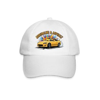 Adrénaline et asphalte - Casquette classique - blanc/blanc - Devant